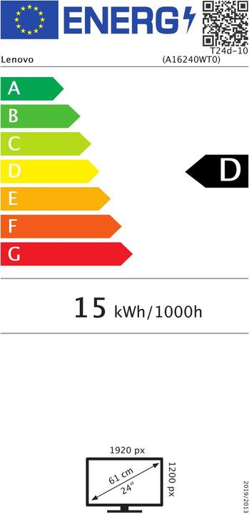 Energie-Label Lenovo T24d-10 (1920 x 1200 Pixel, 24")