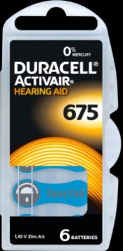 Actual product image Duracell Activair 675 - Hearing aid batteries (60 pcs., 675, A675, PR44, 625 mAh)