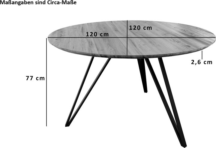 Actual product image SAM Insa (120 x 120 x 77 cm)