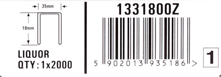 Produktbild Bostitch Karton Klammern 18 mm Liquor 2000 Stk. für DSA-3522-E / DS-3519-E / DSA-3519-E / DSA3522-E (2000 x)