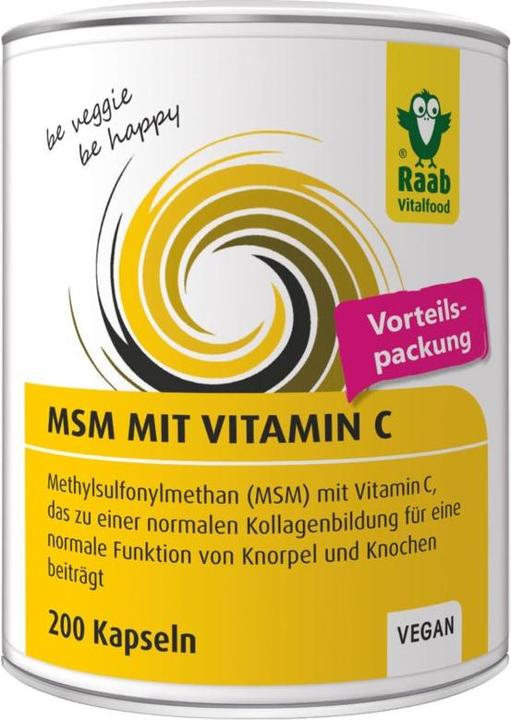 Produktbild Raab MSM mit Vitamin C (200 Stück, Kapseln, 200 g)