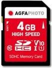 Image du produit AGFAPHOTO Carte SDHC 4Go haute vitesse Classe 10 UHS I U1 V10 (4 Go, SDHC, U1, UHS-I)