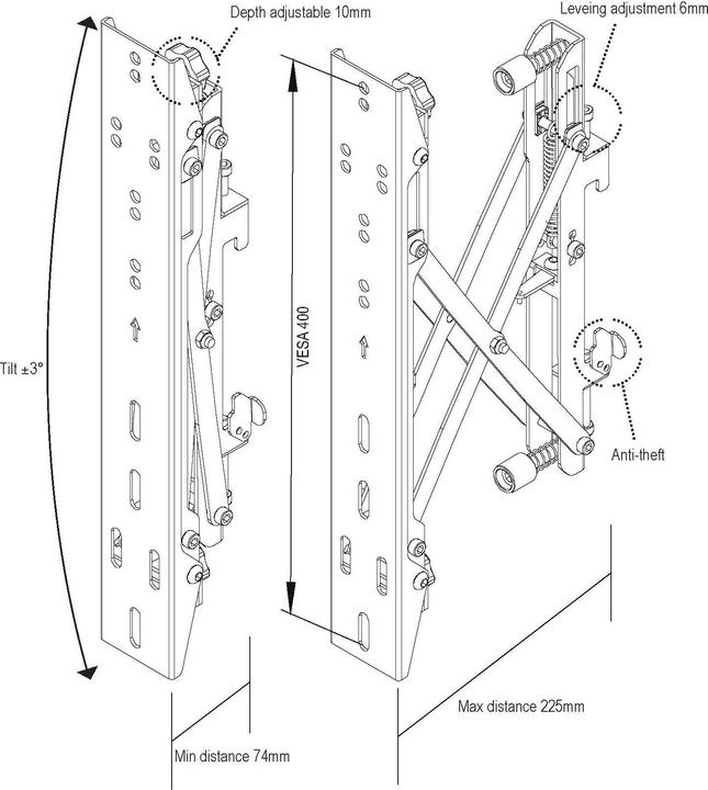 Produktbild Multibrackets Pro Zubehör 4726 (Wand, 65", 125 kg)