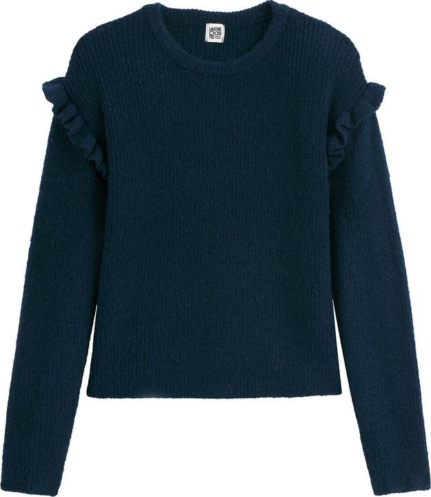 Produktbild La Redoute Collections Feinstrick-Pullover mit Rundhals und Volants (94)