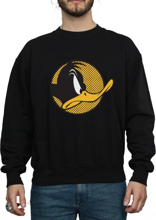 Actual product image Looney Tunes Mens Daffy Duck Dotted Profile Sweatshirt (L)