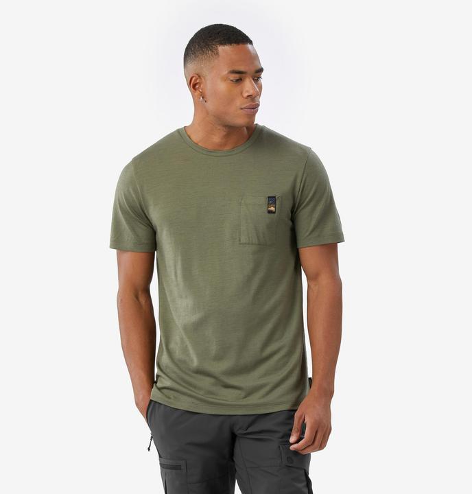 Simond Merinoshirt Herren kurzarm 100 % Merinowolle - khaki