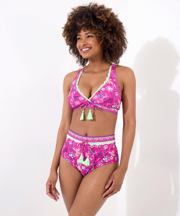 Produktbild Joe Browns Bright Tropical Print Neon Lace Trim Bikini Top (38)