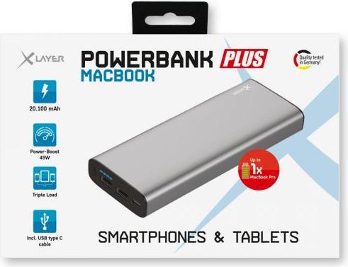 Produktbild Xlayer Plus MacBook (20100 mAh, 45 W, 74.37 Wh)