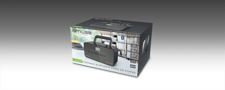 Produktbild Muse M-22BT Schwarz, AUX-Eingang, tragbarer Bluetooth-Radio-CD-Player (AM, FM, MW, Bluetooth)