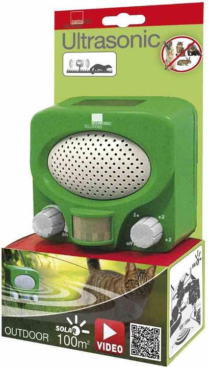Produktbild Swissinno Solar Ultraschall Tiervertreiber, Marder- & Katzenschreck