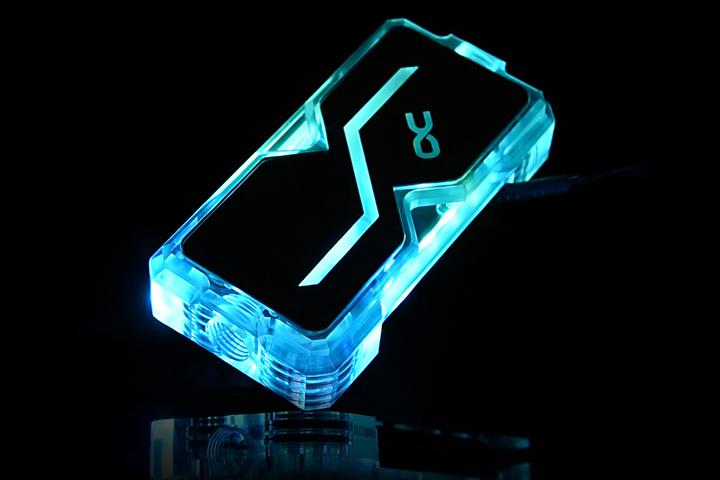 Produktbild Alphacool GPX SLI Connector Dual - Plexi - Addressable RGB - 3 PCI-E Space