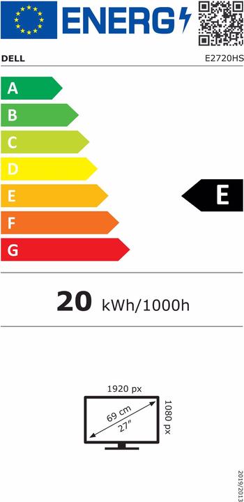 Energie-Label Dell E2720HS (1920 x 1080 Pixel, 27")
