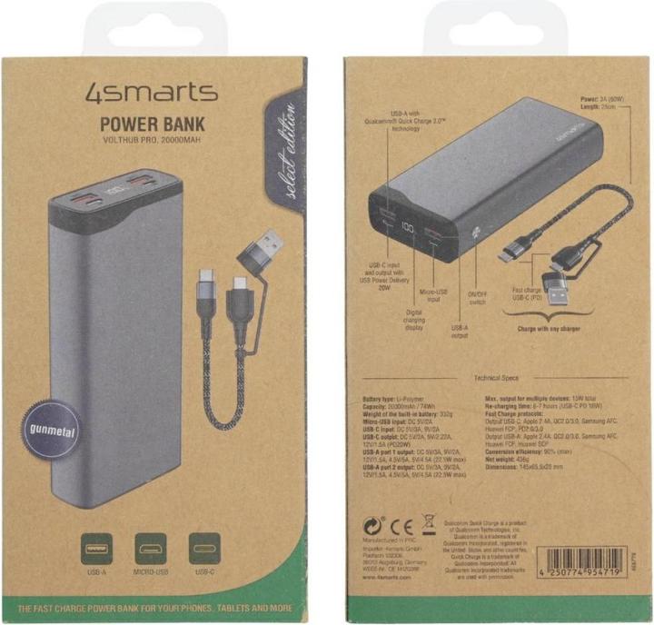 Image du produit 4smarts VoltHub Pro (20000 mAh, 20 W, 74 Wh)