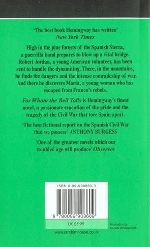 Immagine prodotto For Whom the Bell Tolls (Inglese, Ernest Hemingway, 1994)