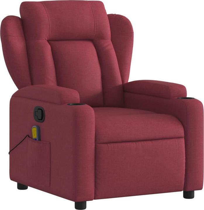 Image du produit VidaXL Fauteuil de massage vin rouge tissu,Couleur : vin rouge,Matériau : tissu