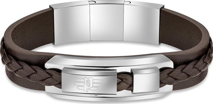 Image du produit Police Bracelet en cuir (20 cm, Cuir, Acier inoxydable)