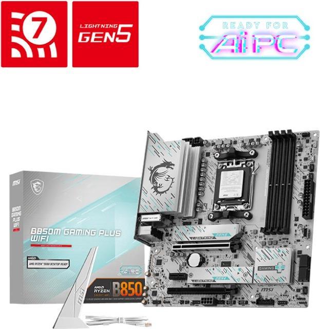 Produktbild MSI AM5 B850M GAMING PLUS WIFI M-ATX (AM5, AMD B850, mATX)