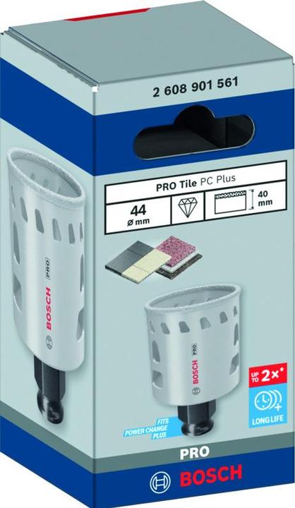 Actual product image Bosch Professional Lochs+AMMApA-ge Diamant PRO Tile PC Plus +AMMAuA-44mm (44 millimetres)