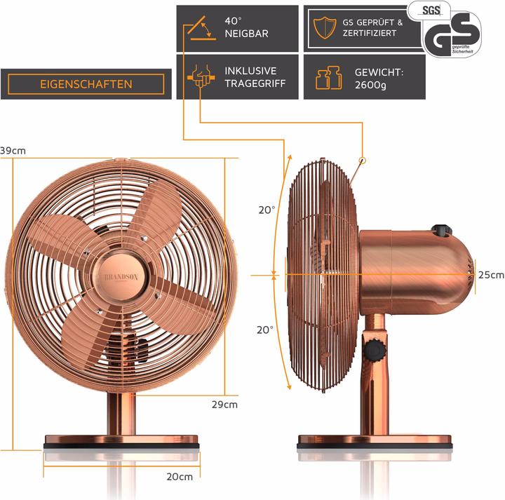 Produktbild Brandson Tischventilator (46 dB)