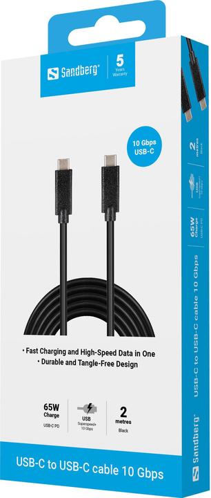 Produktbild Sandberg USB-C auf USB-C (2 m, USB 3.1)