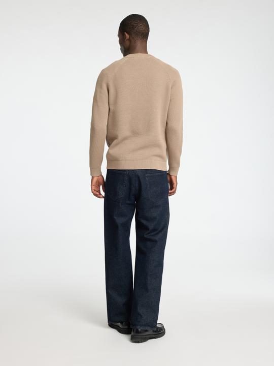 Actual product image Selected Homme 100% cotton jumper with round neckline (XL)