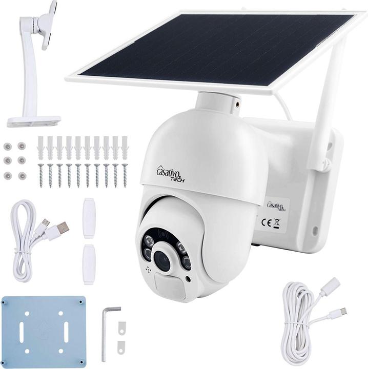 Produktbild Casativo Pan-Tilt Überwachungskamera mit Full-HD, Akku&Solarpanel, IP66, 2er-Set (1920 x 1080 Pixels)