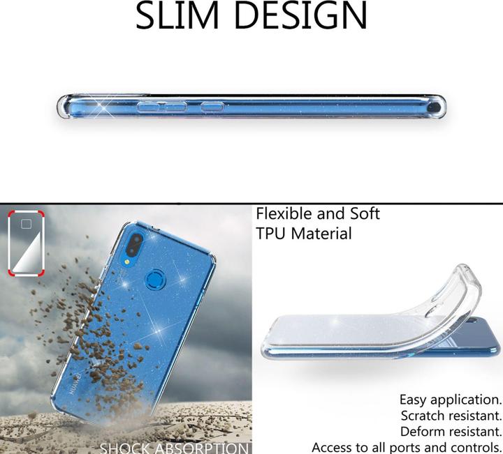 Produktbild Nalia Klare Glitzer Silikon Hülle (Huawei P20 Lite)