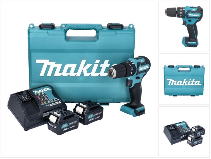 Image du produit Makita HP 332 DSME Battery Impact Drill 12 V 35 Nm Brushless + 2x Battery 4.0 Ah + Charger + Koff (Fonctionnement sur batterie)