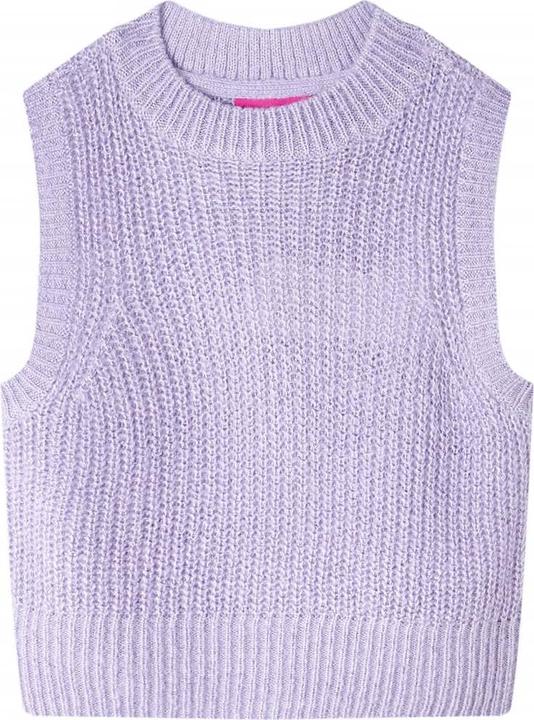 Produktbild VidaXL Kinder-Pulloverweste Gestrickt Helllila 116,Material: 67 (116)