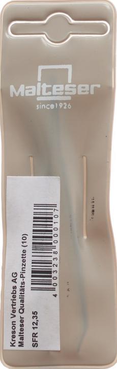 Image du produit Malteser Pince à épiler Ni étroite courbée 8 cm No 10