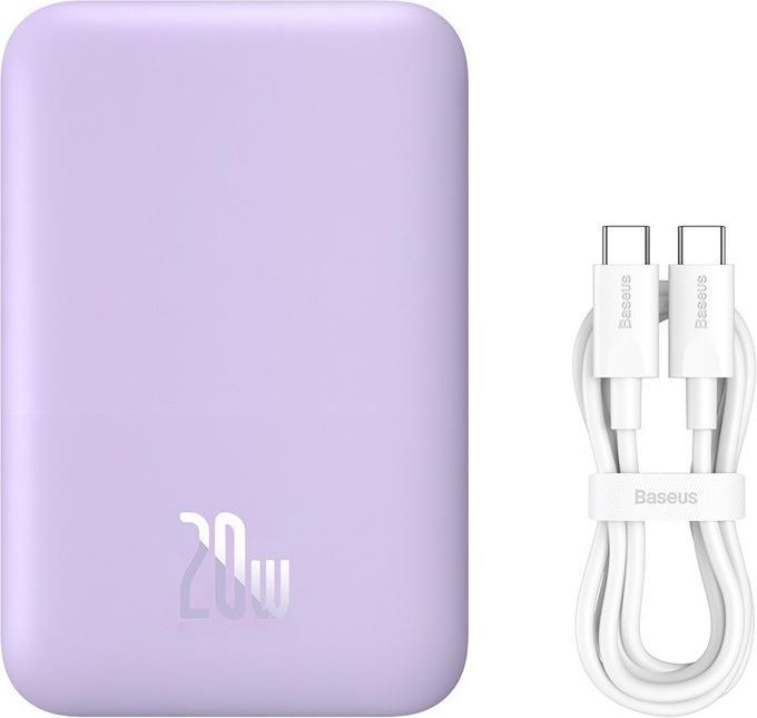 Immagine prodotto Baseus Powerbank mini 6000 mAh 20W (viola) (6000 mAh, 20 W, 20 Wh)