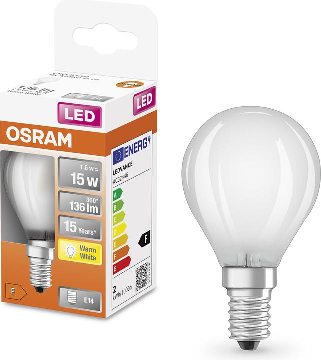 Actual product image Osram Star Classic P (E14, 15 W, 136 lm, 1 x, F)