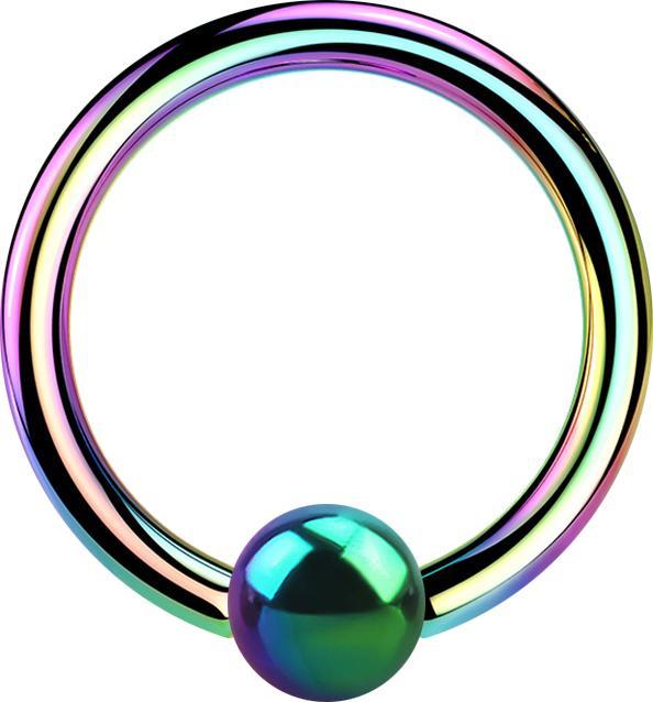 Star Piercing Micro Ball Closure Ring farbig (ohne Messing, Chirurgenstahl 316L)