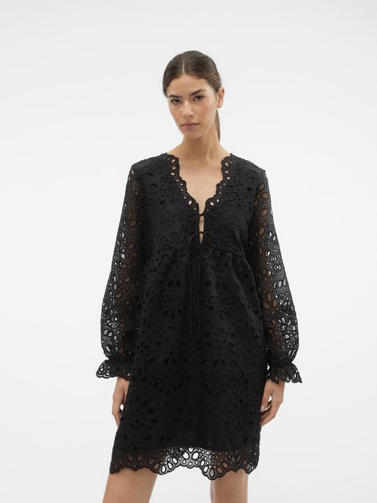 Actual product image Vero Moda Vmkejsa L/S Tie Short Dress Wvn Exp Dress (S)