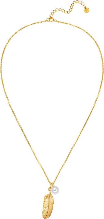 Immagine prodotto Glanzstücke München Collana da donna con piume in argento - 35050 (Argento, 40 - 45 cm)