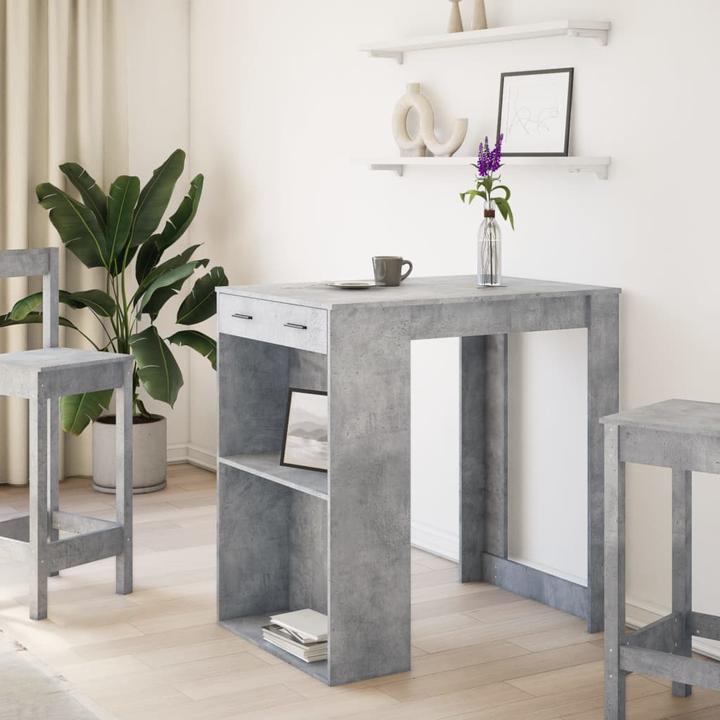 Immagine prodotto VidaXL Tavolo da bar Tavolo alto Tavolo da appoggio Tavolo da cucina Calcestruzzo grigio Materiale a base