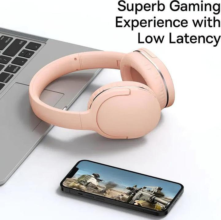Actual product image Baseus Encok Wireless headphone D02 Pro (pink) (ANC, 40 h, Wireless)