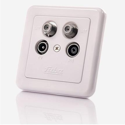 Fuba GAD400 Single socket outlet 4x outputs 2xDC Pass/AP (Antenna cable)