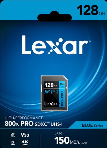 Produktbild Lexar MEMORY SDXC 128GB UHS-I/LSD0800P128G-BNNNG (128 GB, SDXC, U3, UHS-I)