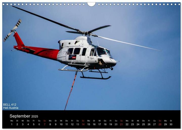 Produktbild Hubschrauber im Einsatz (Wandkalender 2025 DIN A3 quer), Monatskalender (A3, Deutsch)