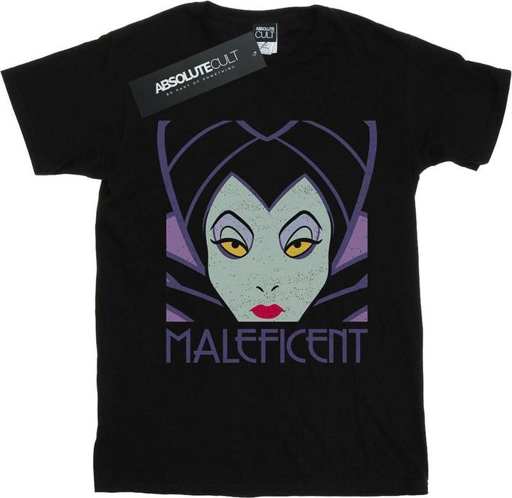 Actual product image Disney Girls Maleficent Cropped Head Cotton T-Shirt (152, 158)