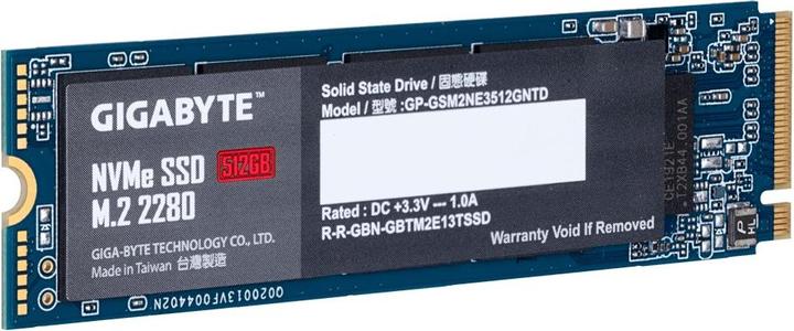 Image du produit Gigabyte GP-GSM2NE3512GNTD (512 Go, M.2 2280)