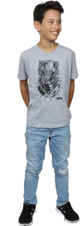 Actual product image Boys Black Panther Spray Headshot T-Shirt (152, 158)