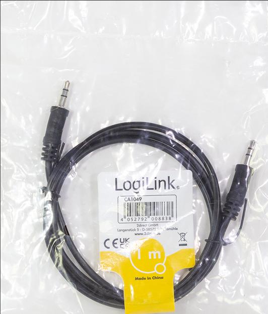 Image du produit LogiLink Câble d'extension CA (1 m, Jack 3,5 mm (AUX))