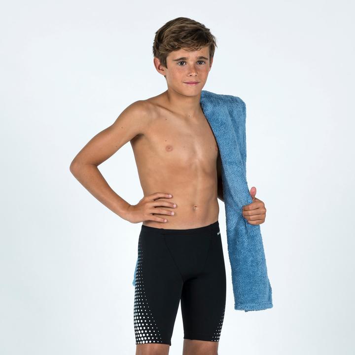 Immagine prodotto Nabaiji Badehose Jammer Jungen - 500 Fitib schwarz/weiss (140)