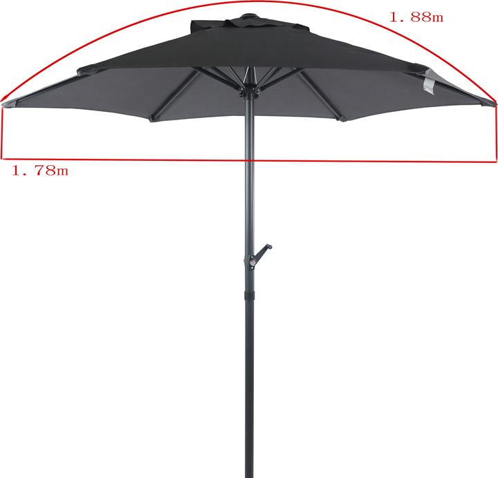 Immagine prodotto VCM Ombrellone da balcone rotondo Protezione UV (1.80 m)