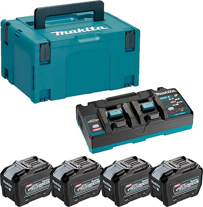 Actual product image Makita ZESTAW ZASILAJĄCY 40V XGT (BL4080Fx4+DC40RB) (40 V)