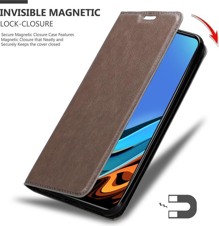 Immagine prodotto Cadorabo Libro Invis. Coperchio magnetico (Xiaomi Redmi 9T, Xiaomi Poco M3)