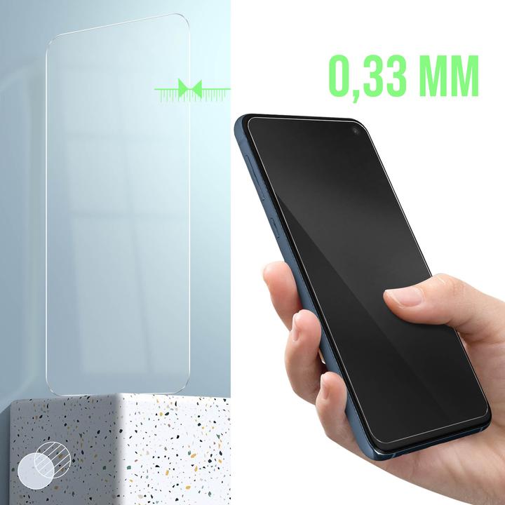 Actual product image Avizar Crystal clear film, glass screen protector (1 Piece, Samsung Galaxy S10e)