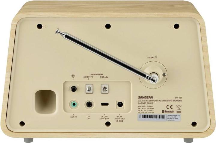 Produktbild Sangean Premium Wooden Cabinet WR-101 Tischradio AM, FM Bluetooth®, AUX, UKW Holz (hell) (UKW, AM, FM, Bluetooth)